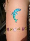 glitter fish tattoo and arm band